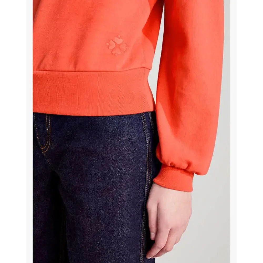 NWT Kate Spade Flower Embroidered‎ Sweatshirt Size Small